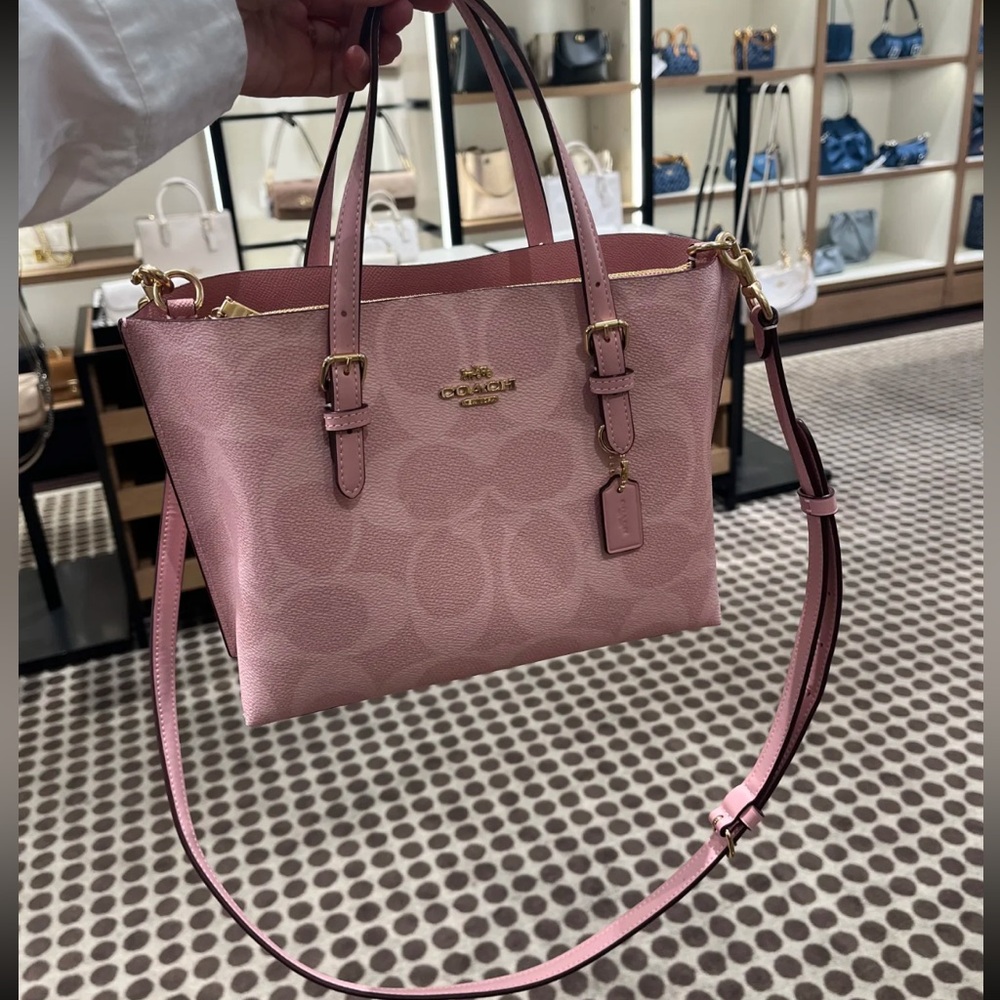 Sold ❌Coach Mollie Tote 25 Powder Pink NWT - Picture 6 of 8